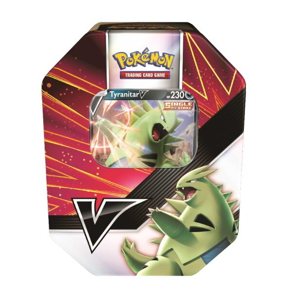 Striker Tyranitar V Tin (1x Steam Siege Boosterpack) - AA Cards
